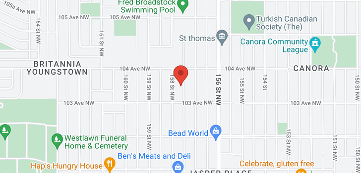 map of 10321 158 ST NW